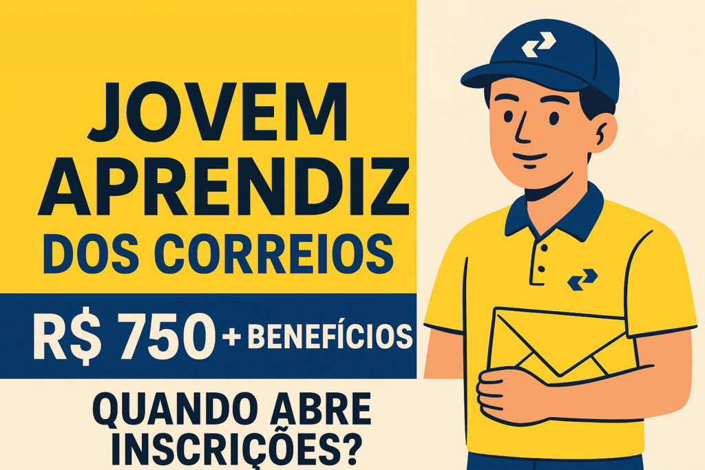 Inscrições online Jovem Aprendiz dos Correios - Salário de R$ 750 ...